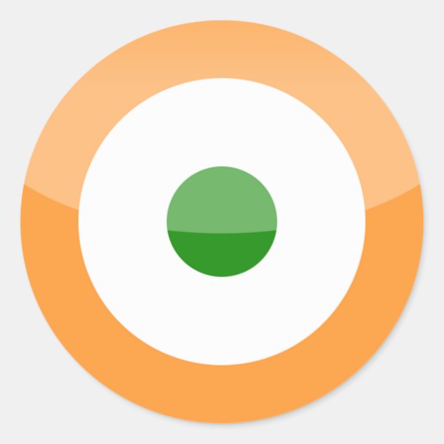 india classic round sticker (Front)