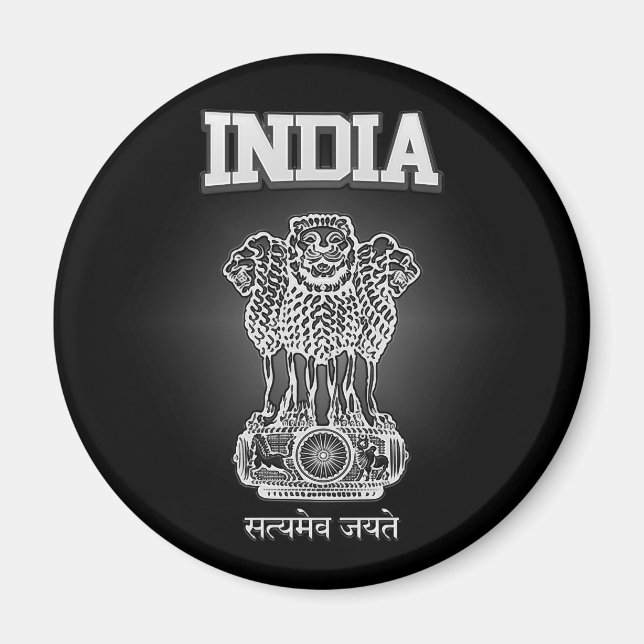 India Coat of Arms Magnet (Front)