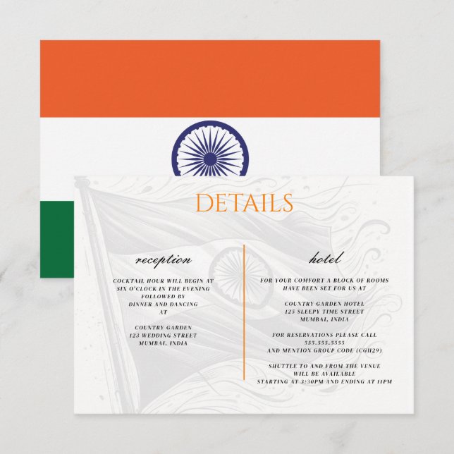 India Couple Enclosure Card (Front/Back)
