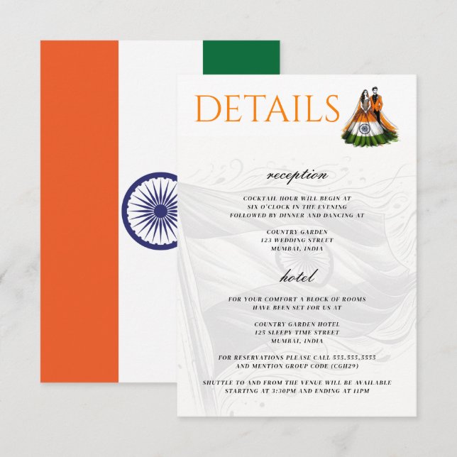 India Couple Enclosure Card (Front/Back)