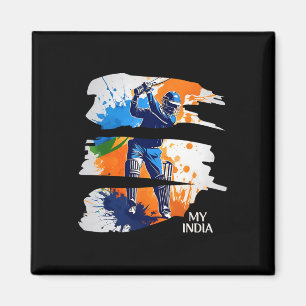 India Cricket Jersey Flag Indian Cricket  Magnet