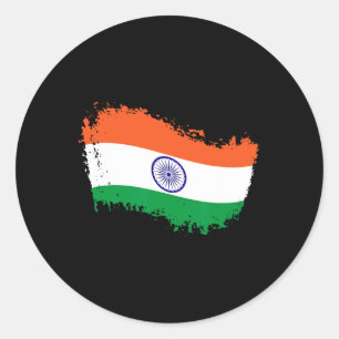 India Cricket Jersey Indian Cricket Flag India Classic Round Sticker