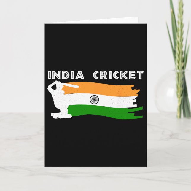 India Cricket Jersey With Indian Flag Gift  Card (Front)