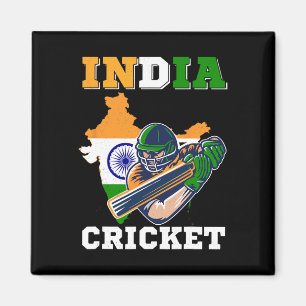 India Cricket Player Flag Jersey Indian Sports  Magnet
