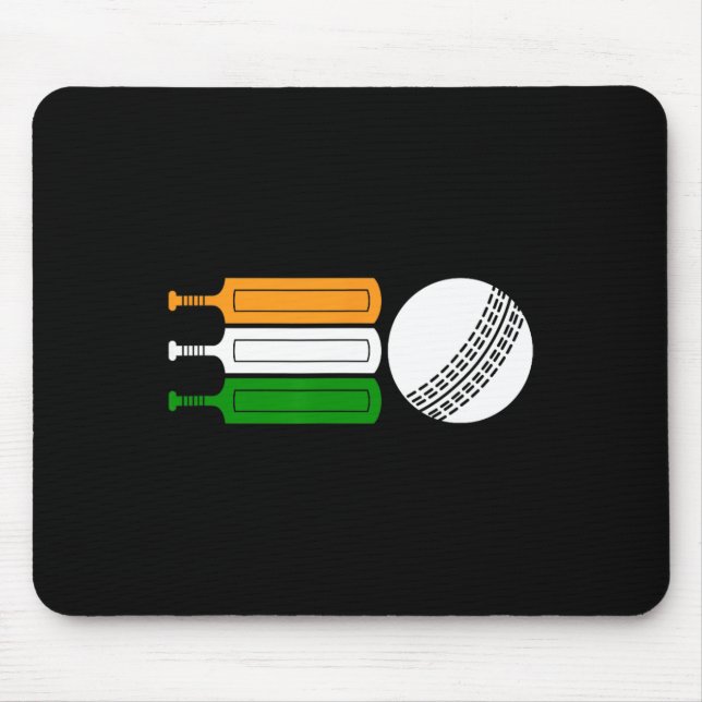India Cricket Player Ll Indian Flag Cricket Team  Mouse Pad (Front)
