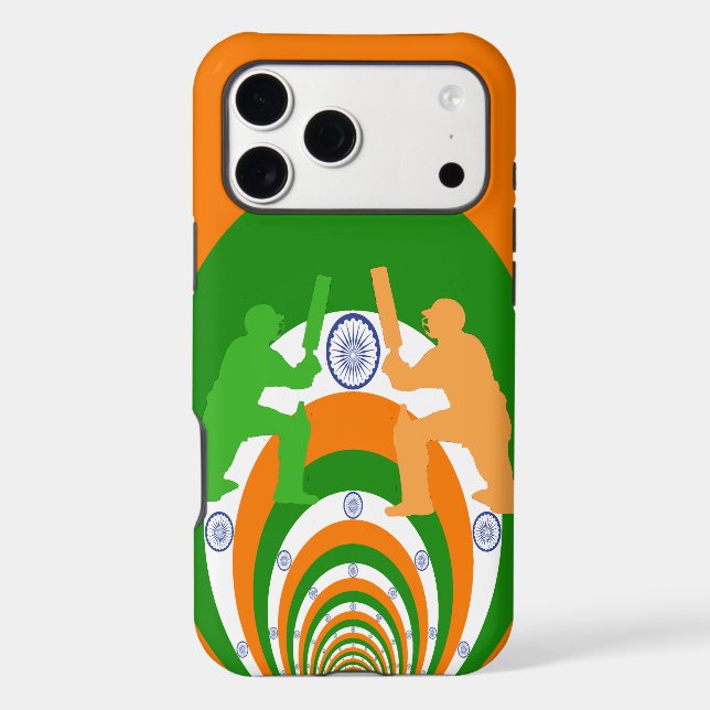 India Cricket Spirit Abstract Design (Back)