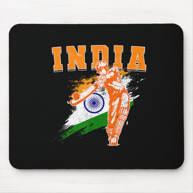 India Cricket Supporters Jersey Bharath Cricket Fa Mouse Pad (Front)