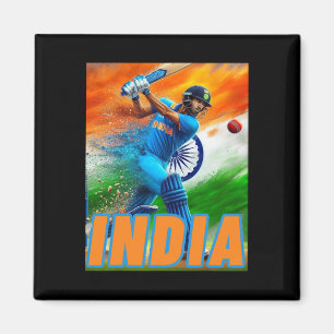 India Cricket Supporters Jersey - Indian Cricket F Magnet