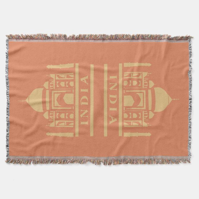 INDIA custom colour throw blanket (Front)