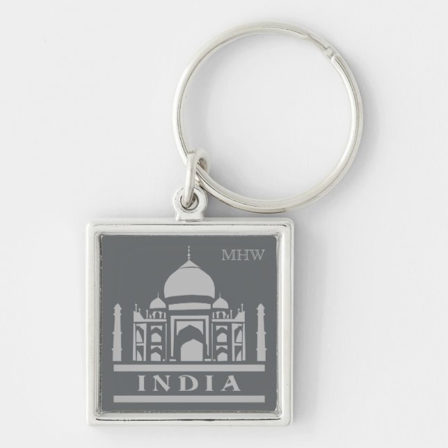 INDIA custom monogram & colour key chains (Front)