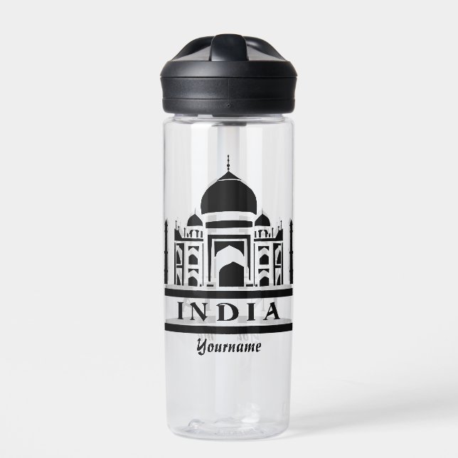 INDIA custom name Water Bottle (Front)