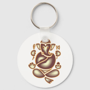 India Elephant Meditation Keychain