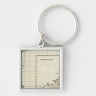 India Engraved Map Keychain