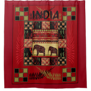 India ethnic patchwork elephants