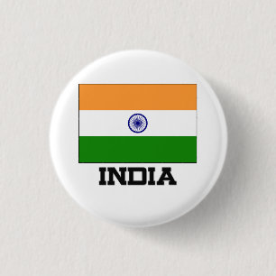 India Flag 1 Inch Round Button