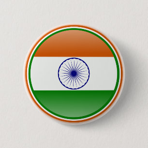 India Flag 2 Inch Round Button