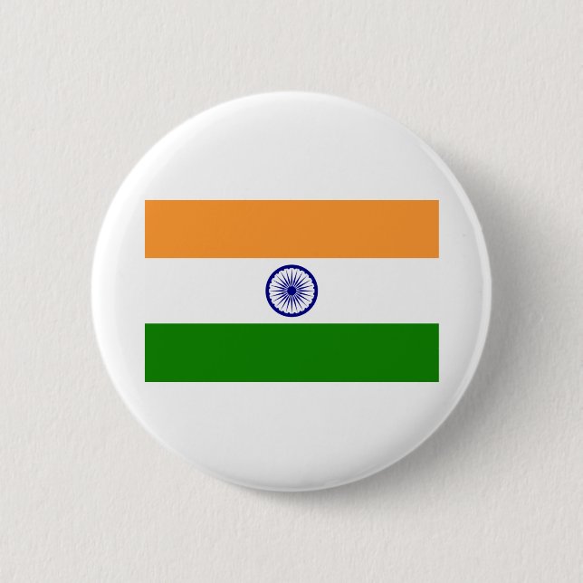 India Flag 2 Inch Round Button (Front)