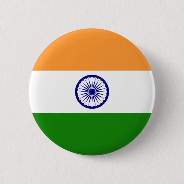 India flag  2 inch round button (Front)