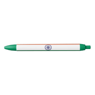 India Flag Black Ink Pen