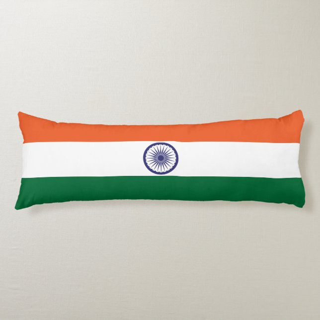India Flag Body Pillow (Front)