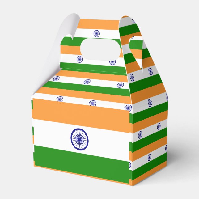 India Flag Favor Box (Back Side)