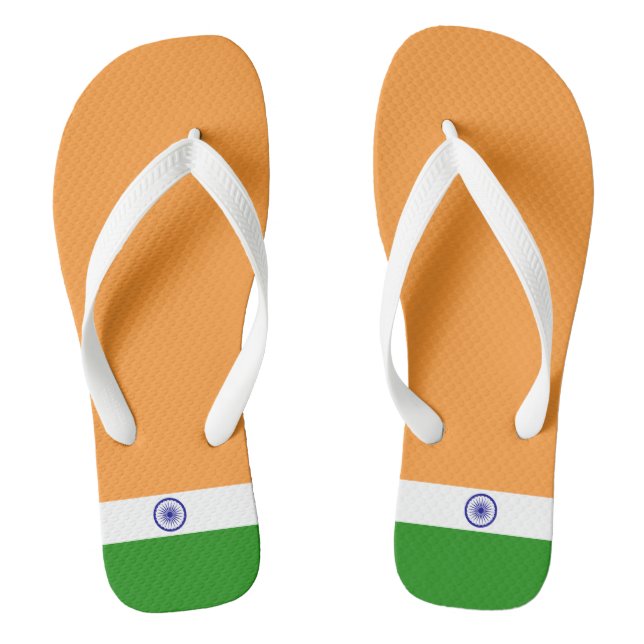 India flag  flip flops (Footbed)