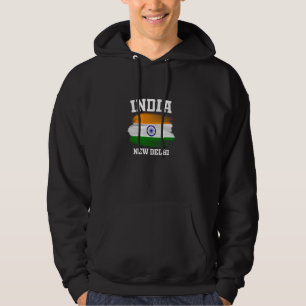 India Flag Indian Souvenirs Vacation Cricket Crick Hoodie
