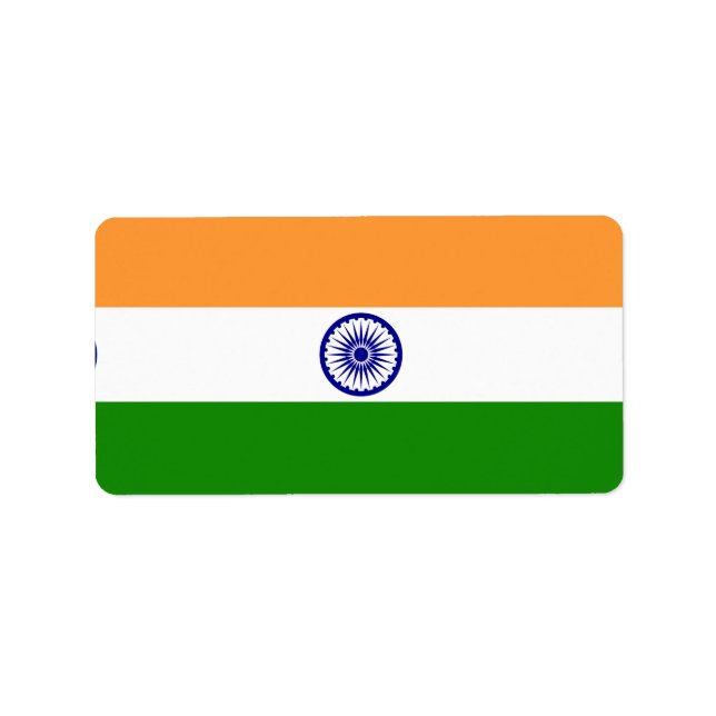 India flag label (Front)