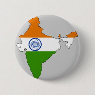 India flag map 2 inch round button
