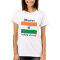 India Flag + Map + Text T-Shirt