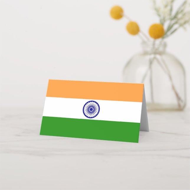 India flag place card (Front)