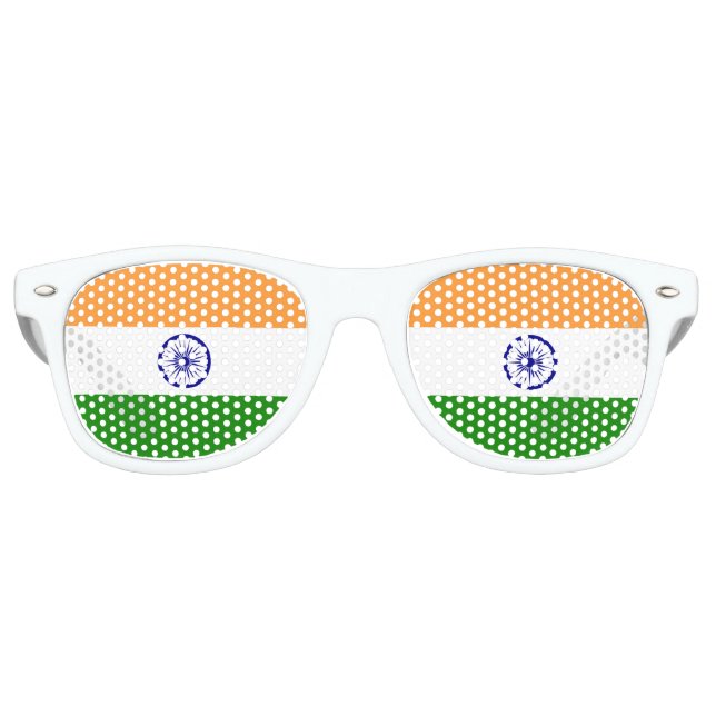 India Flag Retro Sunglasses (Front)
