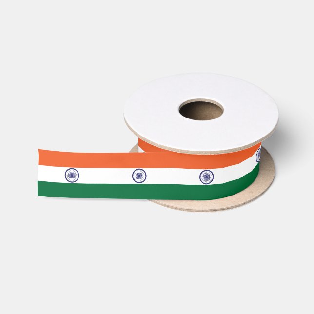 India Flag Satin Ribbon (Spool)