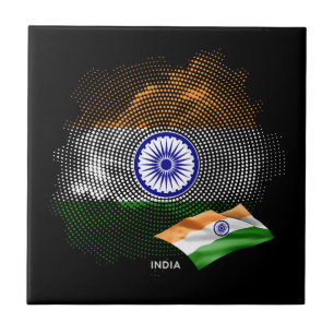 India flag tile