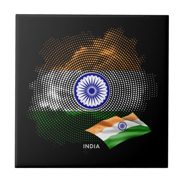 India flag tile (Front)