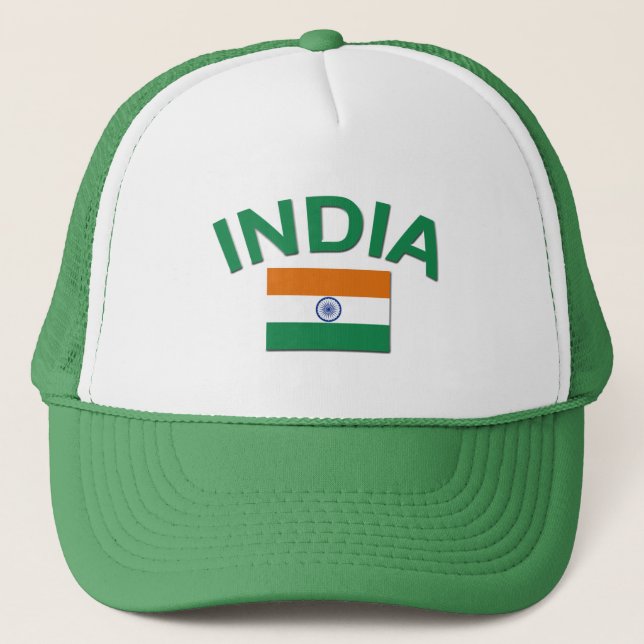 India Flag Trucker Hat (Front)
