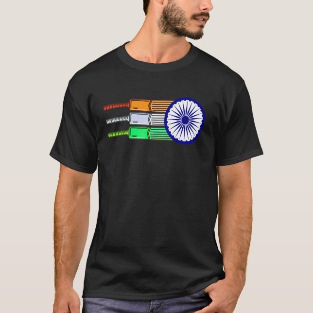 India Flags From Cricketbats T-Shirt (Front)