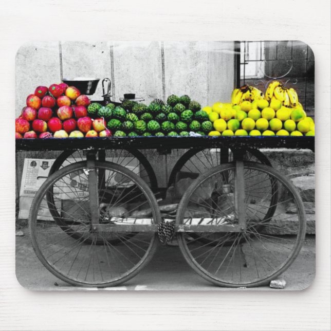 India Fruit Cart Mouse Pad (Front)