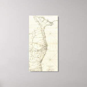 India Geographical Map Canvas Print