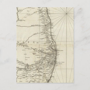 India Geographical Map Postcard