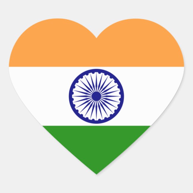 india heart sticker (Front)