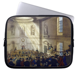India House, The Sale Room, from 'Ackermann's Micr Laptop Sleeve
