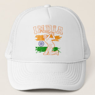 India Indian Cricket Player Batsman Design Trucker Hat