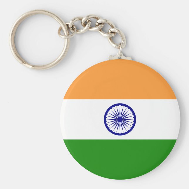 India (Indian) Flag Keychain (Front)