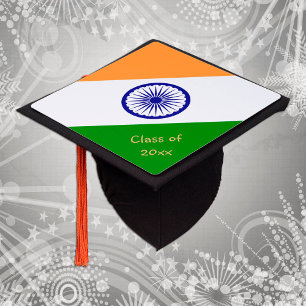 India & Indian Flag - Students / University Graduation Cap Topper