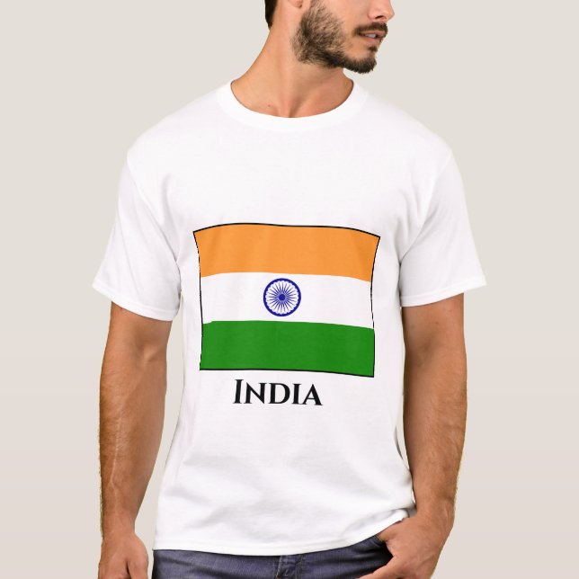 India (Indian) Flag T-Shirt (Front)