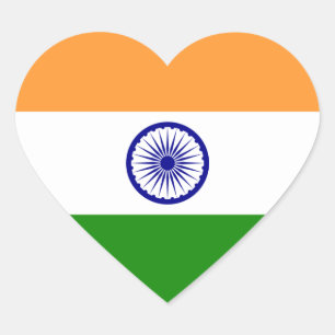 India/Indian Heart Flag Sticker