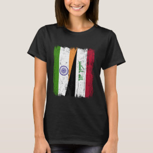 India Iraq Half Flag Indian Iraqi Jersey T-Shirt