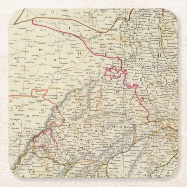 India IX Square Paper Coaster (Front)