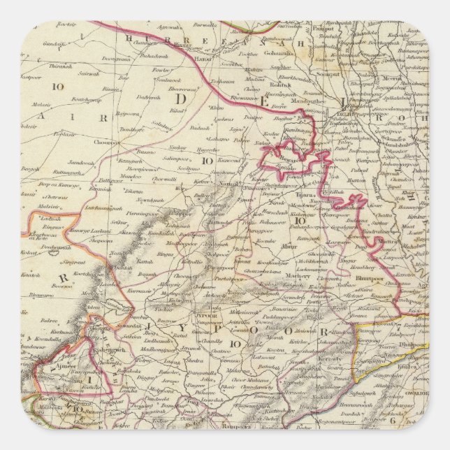 India IX Square Sticker (Front)